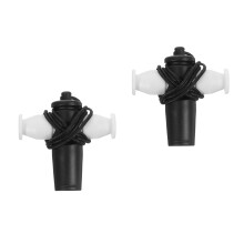 2Pièces Sifflet Samba ABS Noir Instrument Musical Pratique Et Stylé