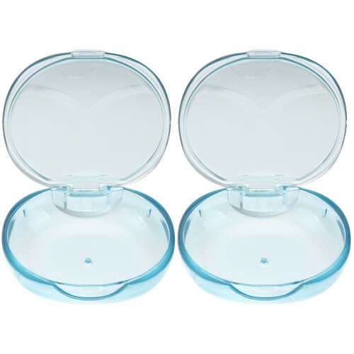 2Pièces Coffret Portable Vert Pour -Bouche Prothèses Dentaires 1