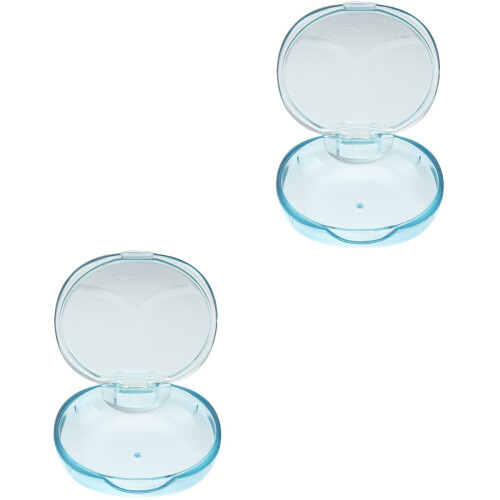 2Pièces Coffret Portable Vert Pour -Bouche Prothèses Dentaires 2