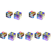 10Pièces Prismes Optiques Colorés En Cube Pour Science, Photo Décor