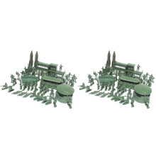 112Pièces Soldat Plastique Vert Jeu Imaginatif Enfants