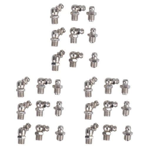 135Pièces Kit Graisseurs Argent Droit & Pour Machines