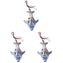 3Pièces Flûte Céramique Ocarina Portable 6 Trous Colorée Pour