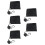 5Pièces Chiffons Réutilisables Golf Portable Noir 1