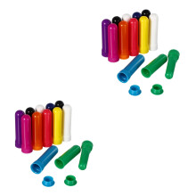 2Ensembles Tubes Nasaux Aromathérapie Avec Coton Couleurs Variées