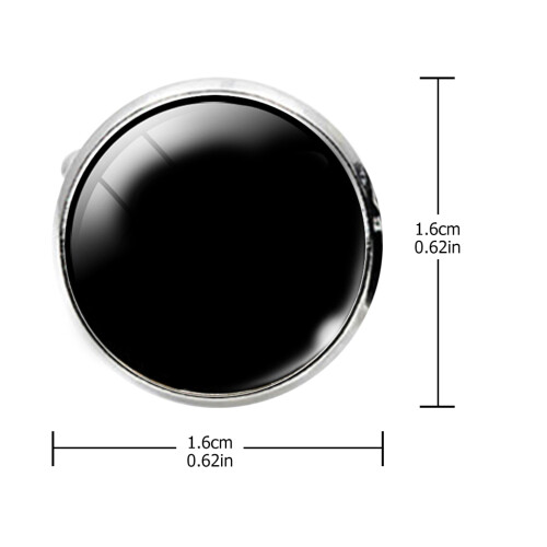 2Pièces Boutons Manchette Verre Noir Pour Style 1