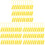 300Pcs Yellow Self-Locking Plastic Label Cable Ties for Cable Fixing 1