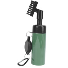 Golf Club Brush Cleaner with Water Bottle, Green, Plastic, Includes Retainer Clip