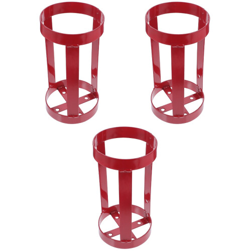 3Pièces Support Mural Rouge Pour Extincteur, Durable 1