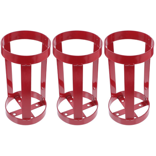 3Pièces Support Mural Rouge Pour Extincteur, Durable 2
