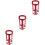 3Pièces Support Mural Rouge Pour Extincteur, Durable 4