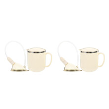 2Pièces Acier Inoxydable Beige Pour Convalescents Handicapés