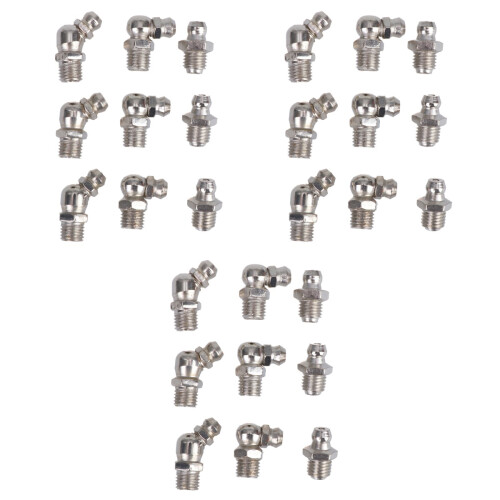 135Pièces Kit Graisseurs Argent Droit & Pour Machines 2