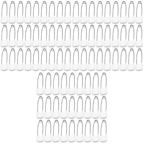 300Pièces Épingles De Plastique Blanches Pour Couches Bébé 1