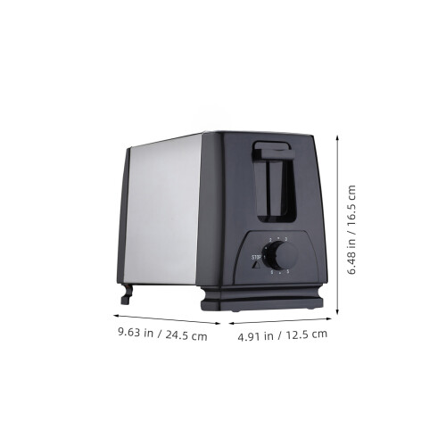 2Pièces Toaster Électrique 2 Tranches Portable Acier Inoxydable Multi 1