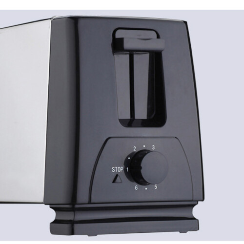 2Pièces Toaster Électrique 2 Tranches Portable Acier Inoxydable Multi 2
