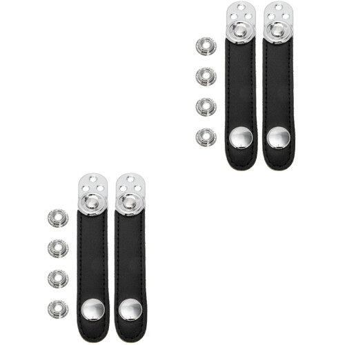 2Ensembles Ceintures Universelles En Cuir Noir Pour Accordéon 2