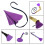 6Pièces Lingettes Instruments Violet Portable Facile Usage 8
