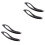 4Pièces Pince À Sourcils Noir Pointe Biseautée Beauté 10
