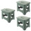 3Pièces Tabourets Pliants Enfants Avec 5