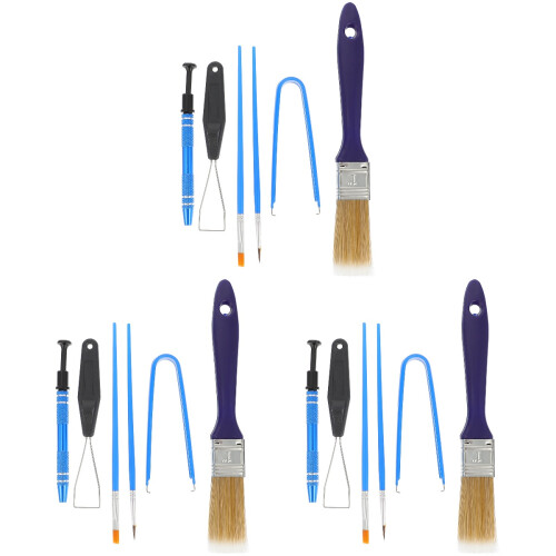 3Ensembles Kit Brosse Clavier Multi Couleurs Pinceur Lubrifiant 1