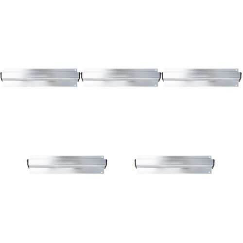 5Pièces Support Tickets Cuisine Aluminium Argent Adhésif 1