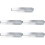 5Pièces Support Tickets Cuisine Aluminium Argent Adhésif 5