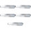 5Pièces Support Tickets Cuisine Aluminium Argent Adhésif 6