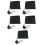 5Pièces Chiffons Réutilisables Golf Portable Noir 2
