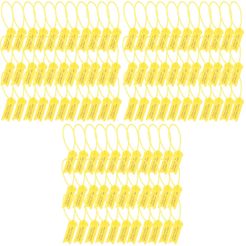 300Pcs Yellow Self-Locking Plastic Label Cable Ties for Cable Fixing 1