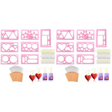 2Sets Clay Cutters Set Met Ronde Randen Voor Creatieve DIY Oorbellen