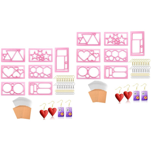 2Ensembles Kit Coupeurs Argile Polymère Coloré Outil Bijoux Faits Main 2