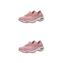 2Paren Casual Sneakers Vlecht Roze Ademend Stevig & Modieus
