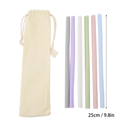 Openable Silicone Drinking Straws 9.8in Reusable Washable with Storage Box 1