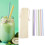 Openable Silicone Drinking Straws 9.8in Reusable Washable with Storage Box 15