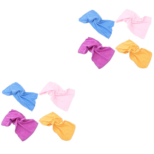 8Pièces Serviettes Enfants Bambou Absorbantes Assorties 2