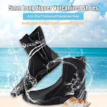 Neoprene Water Shoes 5MM Side Zipper Anti-Slip Sole for Snorkeling & Diving