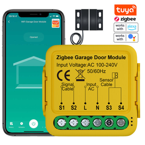 ZigBee Garage Door Opener Module, Remote Control, Voice Compatible 2