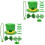 2Ensembles Ensemble Vert Shamrock Collier Bracelet Lunettes 3