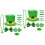 2Ensembles Ensemble Vert Shamrock Collier Bracelet Lunettes 4