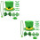 2Ensembles Ensemble Vert Shamrock Collier Bracelet Lunettes 6