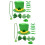 2Ensembles Ensemble Vert Shamrock Collier Bracelet Lunettes 7