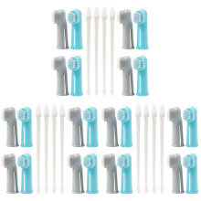 12Sets Dog Tooth Brush and Finger Toothbrush Kit for Pet Oral Cleaning