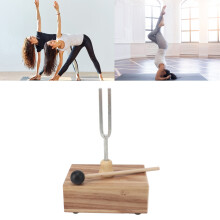 Set di diapason 512Hz con scatola in legno e martello in gomma per meditazione e guarigione