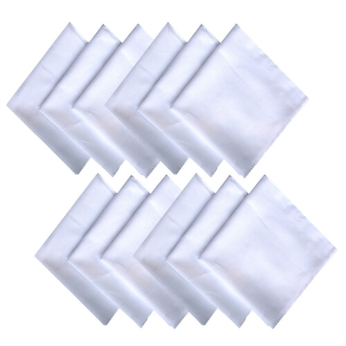 36Pièces Mouchoirs Carrés Coton Blancs Pour Et Tie-Dye 1