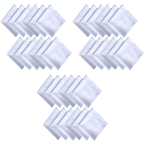 36Pièces Mouchoirs Carrés Coton Blancs Pour Et Tie-Dye 2
