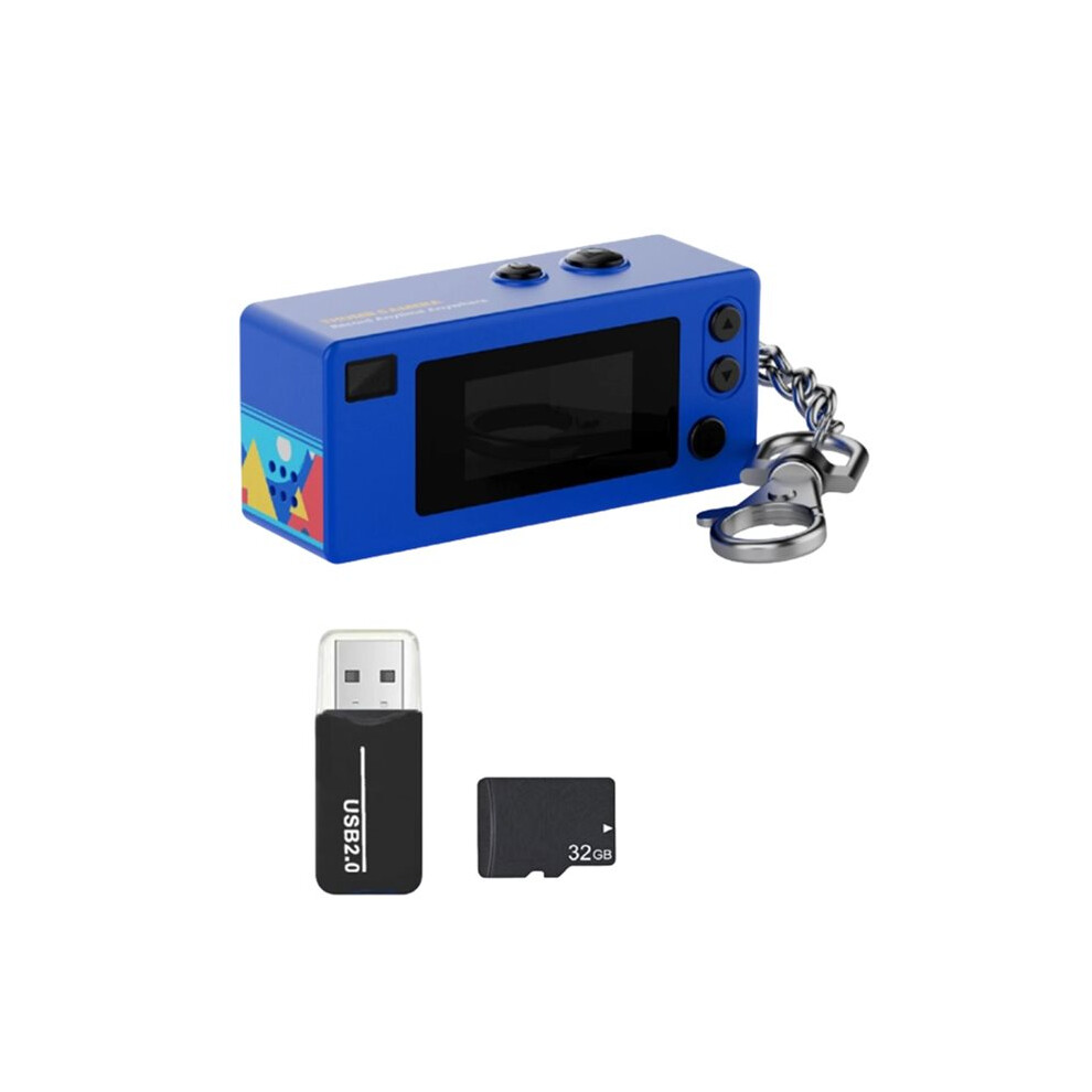 Thumb Camera 0.96Inch Action Retro Keychain Camera With 32G Card 1080P Very Small Camcorder Video Recorder 4711680914605