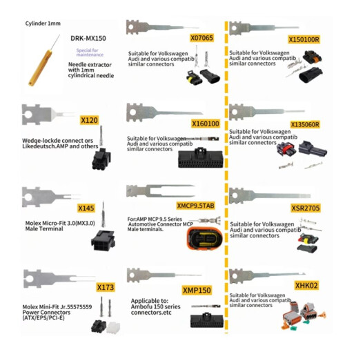 27pcs Car Terminal Removal Tool Kit for Wire Plug Connector Pin Extraction Car Maintenance Tool 1