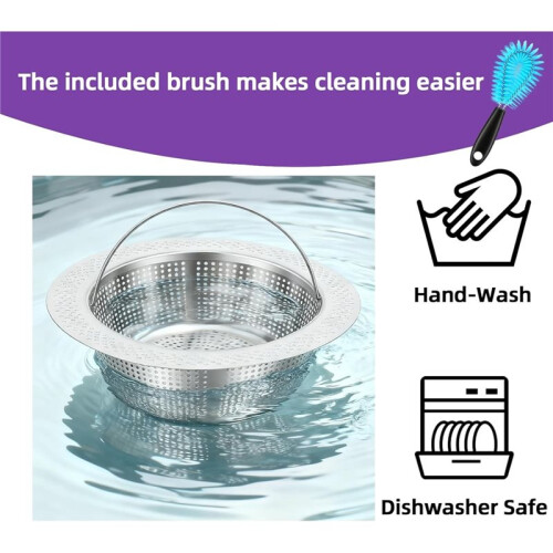 Pulp Strainer for Nama J2 Cold Press Juicer Pulp Secondary Fine Filter Stainless Steel Filter,Includes Cleaning Brush 2