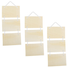 3Pièces Plaques En Bois Non Finies Pour Décorations DIY